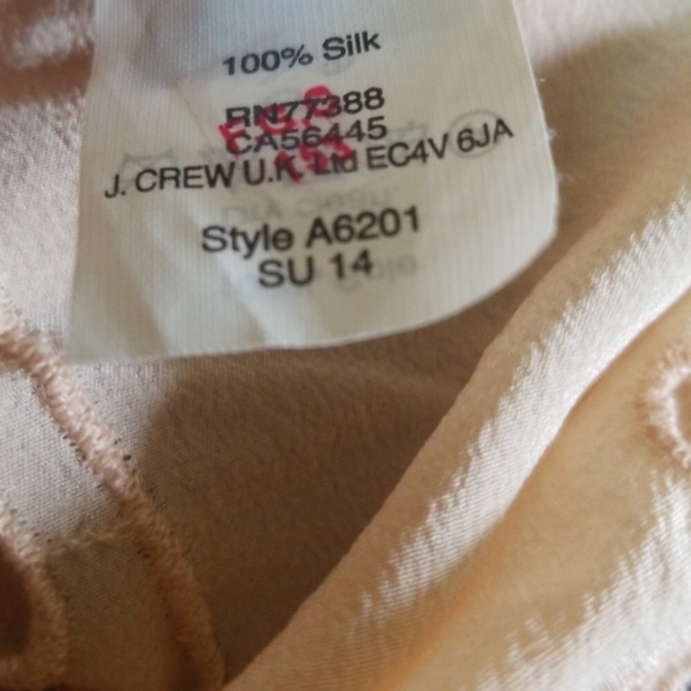 Silk J. Crew Blouse, 0 - Picture 6 of 8